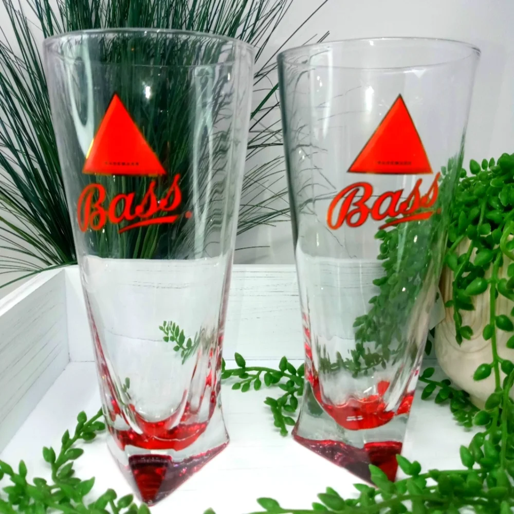 Pair Bass Ale Tall Drinking Glasses